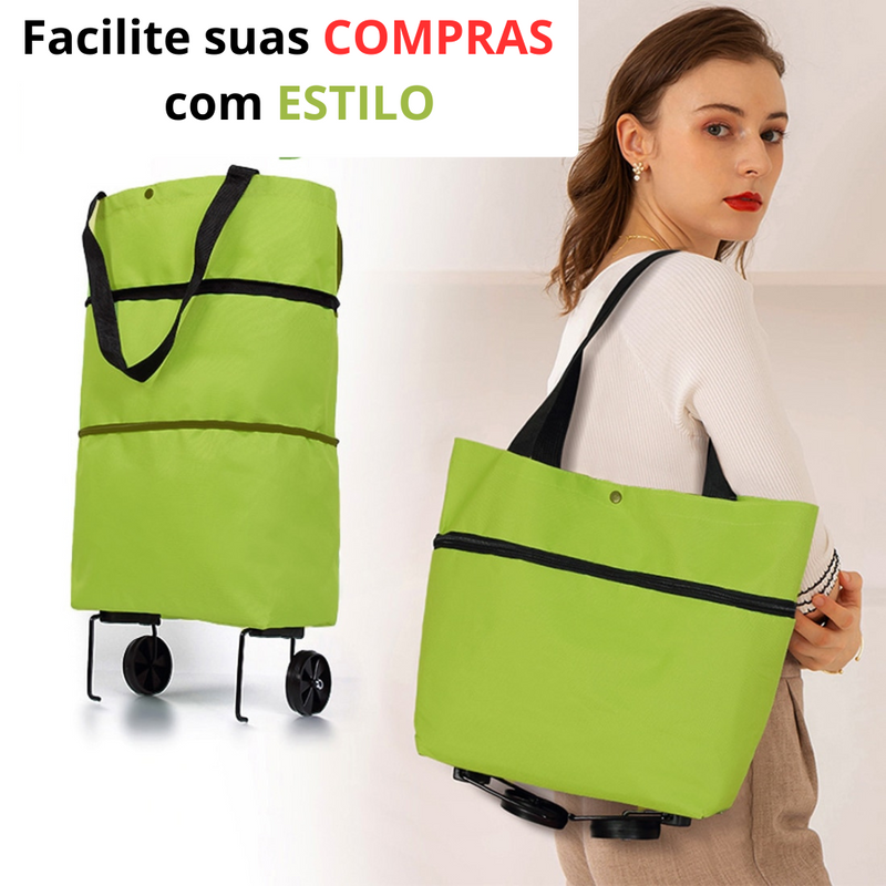 Carrinho de Compras Dobrável (SUPER PROMOÇÃO 40%OFF) - ClubDescontos